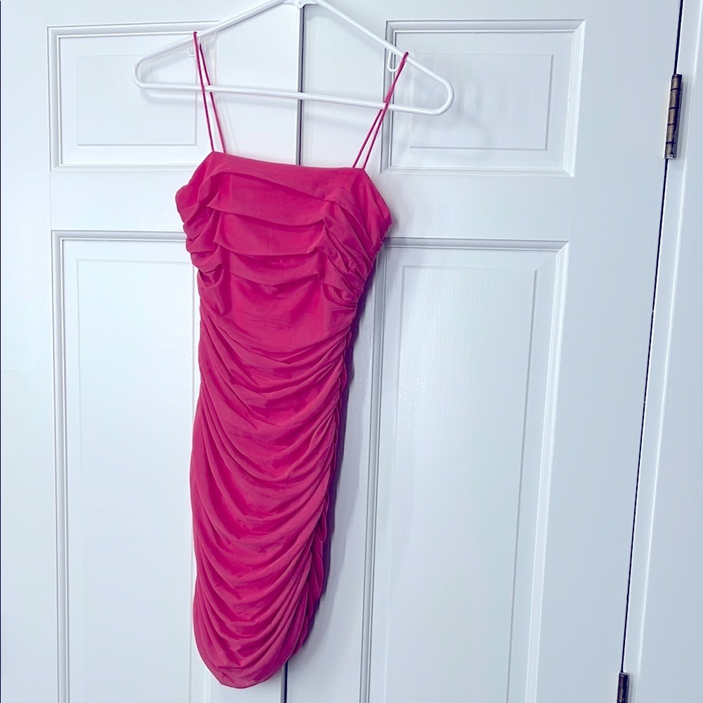 Princess Polly Pink Ruched Mini Dress